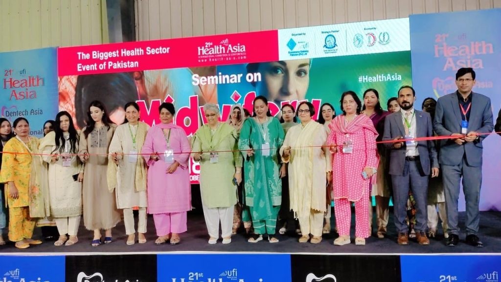 The Midwifery Association of Pakistan (MAP) was honored to participate in the 21st Health Asia Expo, where a seminar on midwifery-related topics was conducted by Koohi Goth College of Nursing and Midwifery. Representing MAP at the event was Mrs. Gloria Noble Khan, Treasurer of MAP.